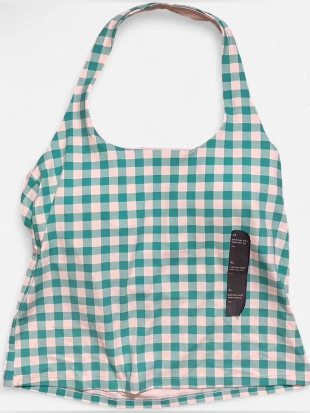 Green Gingham Halter Top